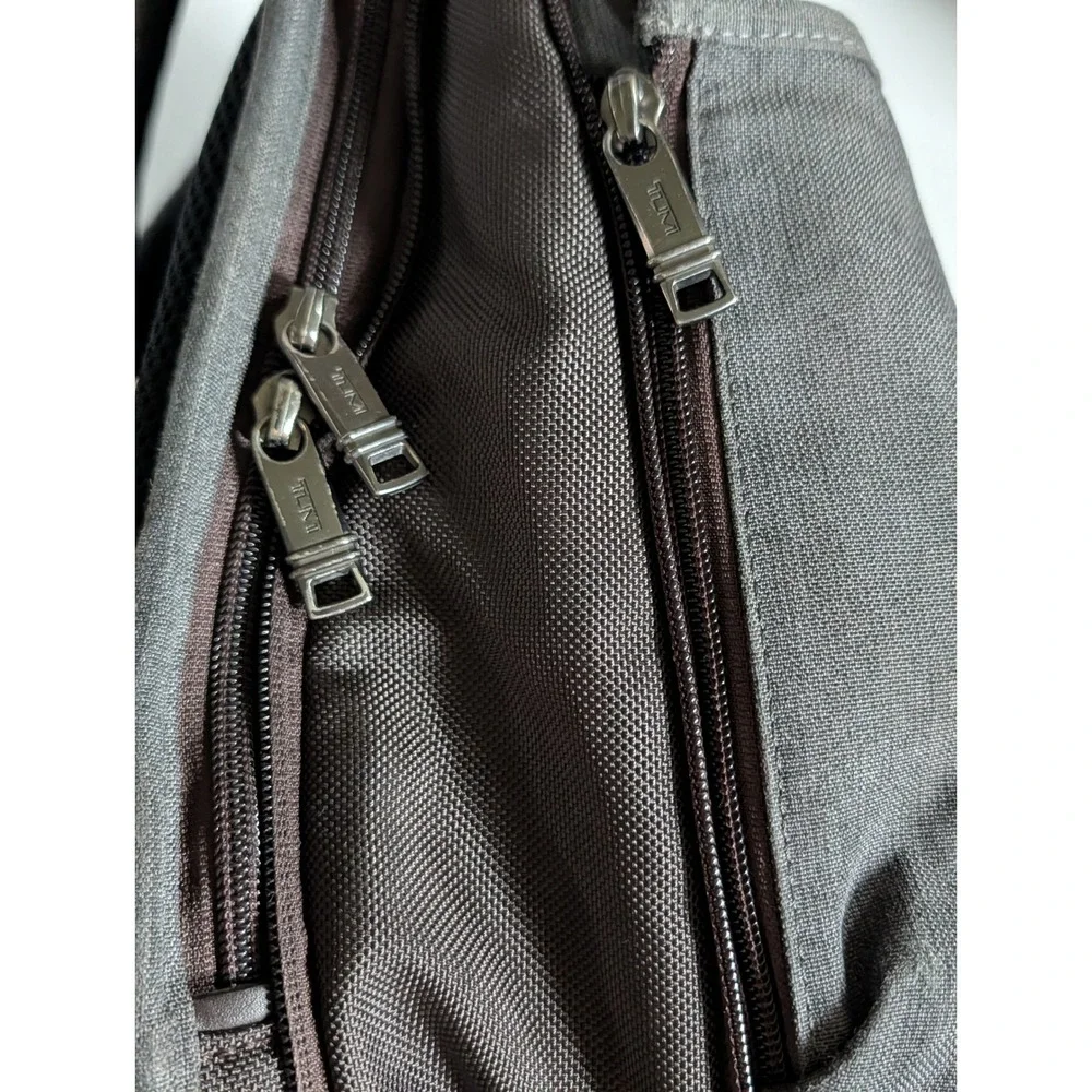 TUMI Alpha 3 Slim Solutions Brief Pack Backpack Anthracite Gray/Brown